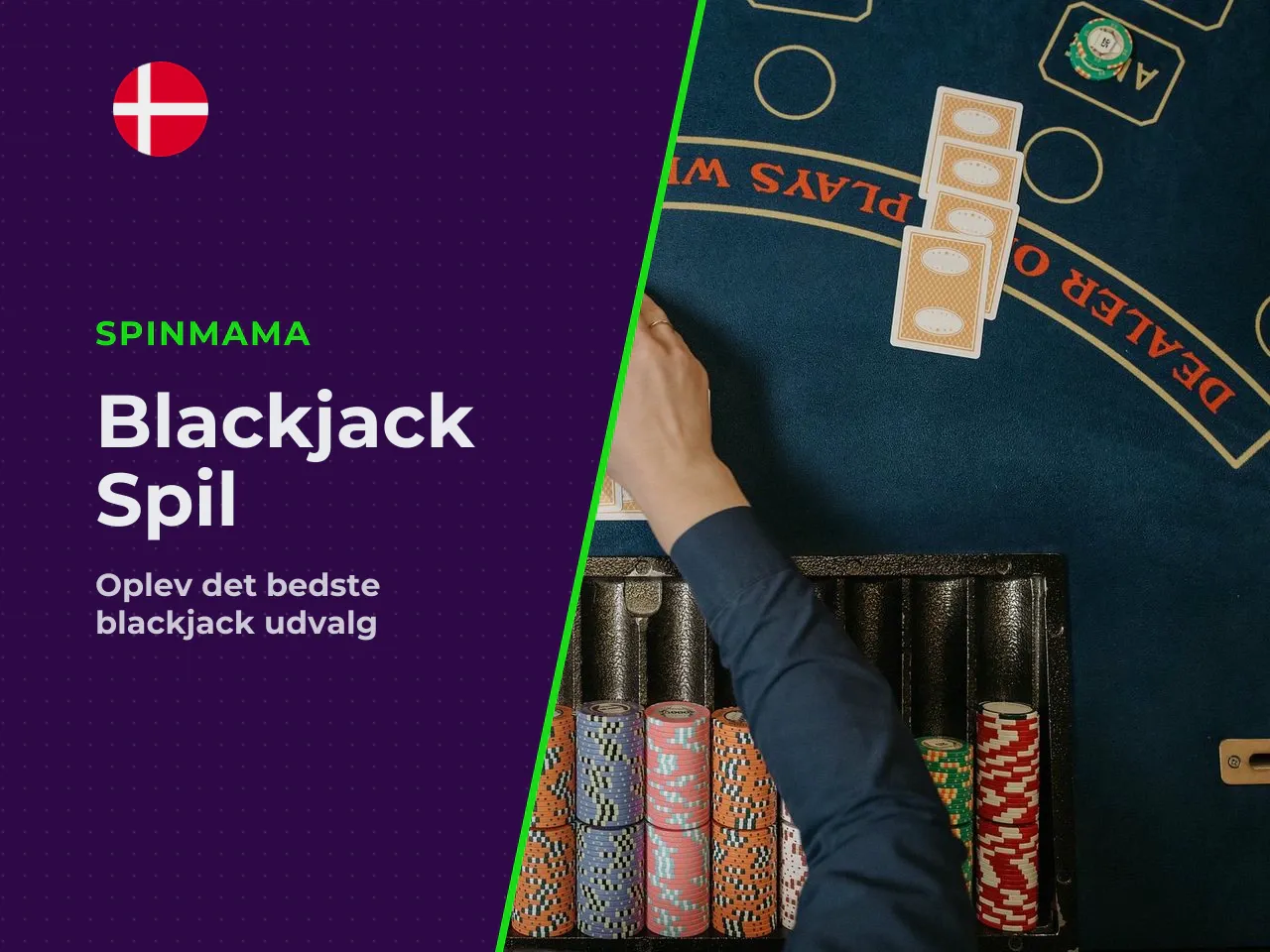 Udvalg af borde, live dealer og