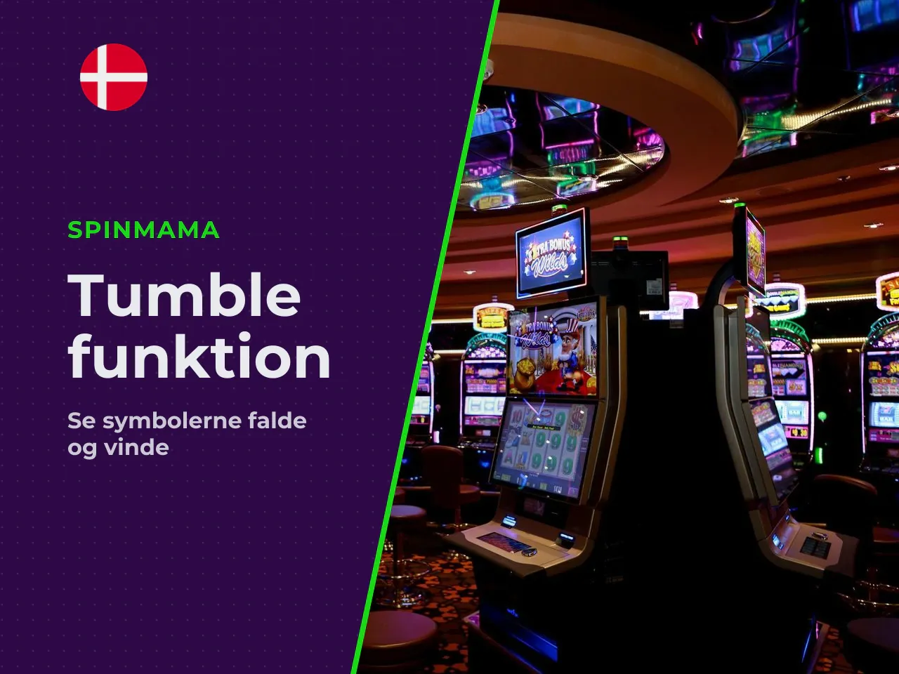 Symboler og kaskadefunktion efter en gevinst