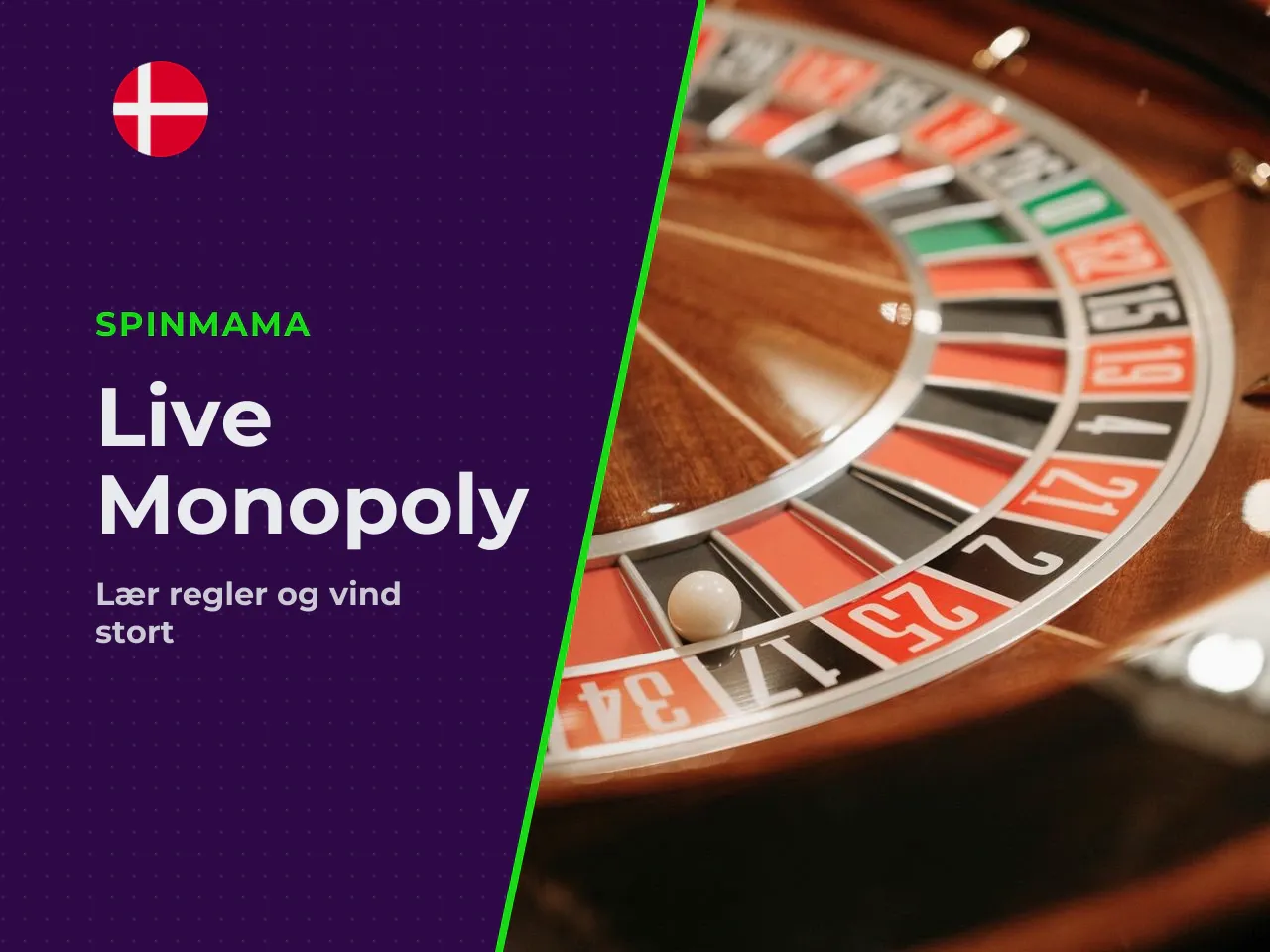 Live-formatet studie, vært og boldtromle. Monopoly