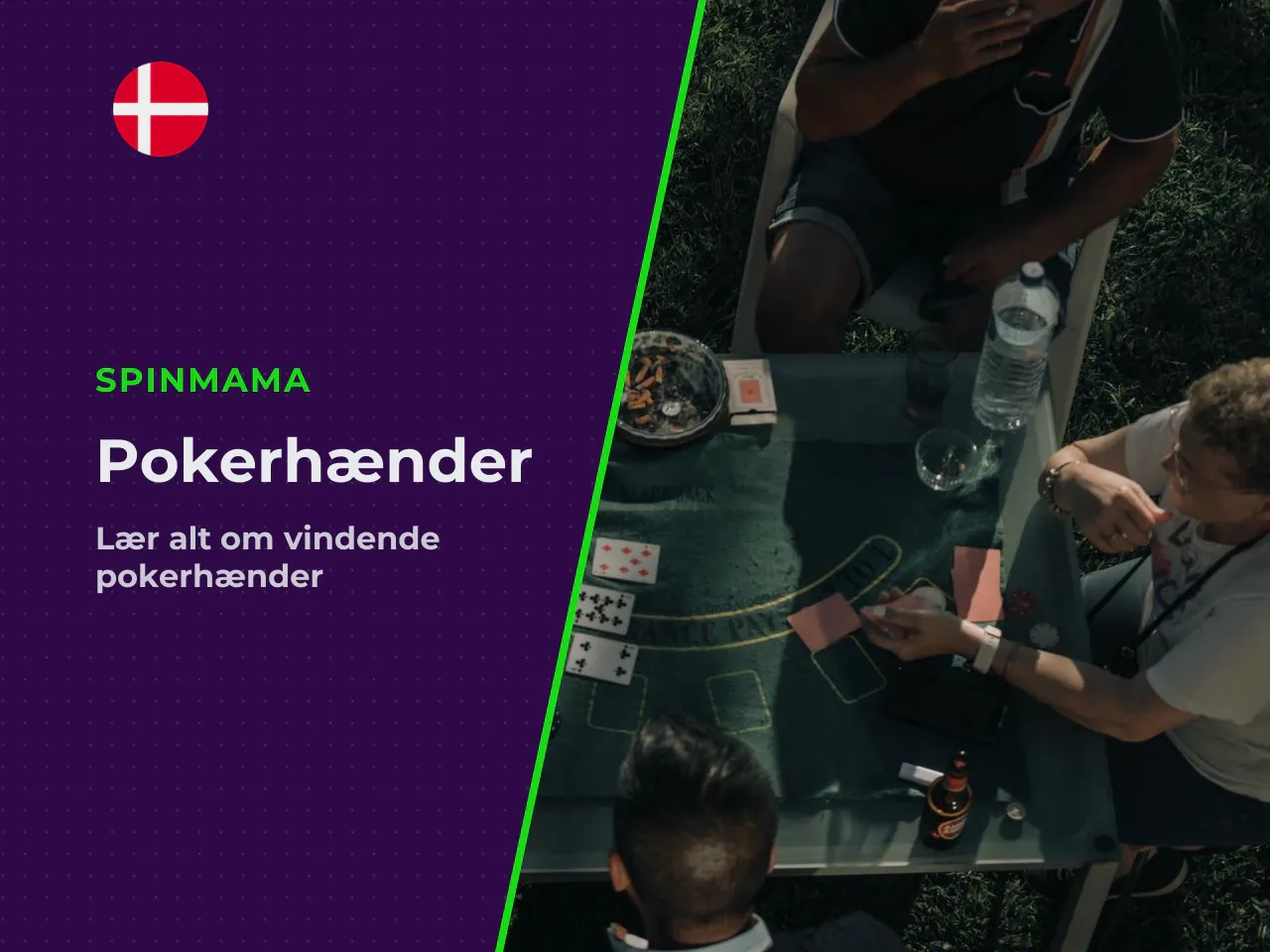 Spillere, kort og pokerhænder. I et