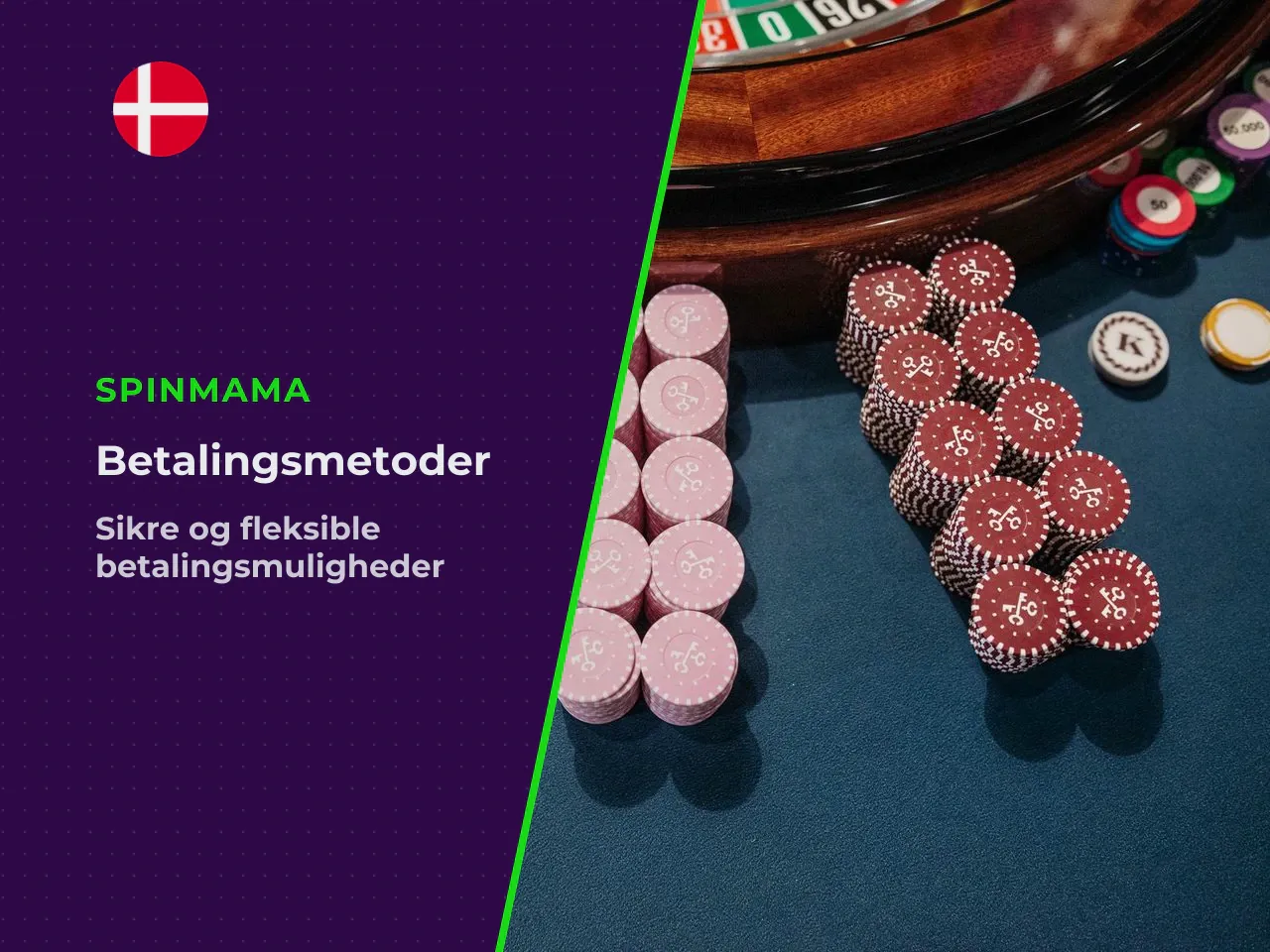Betalingsmetoder, valutaer og vilkår for indbetaling